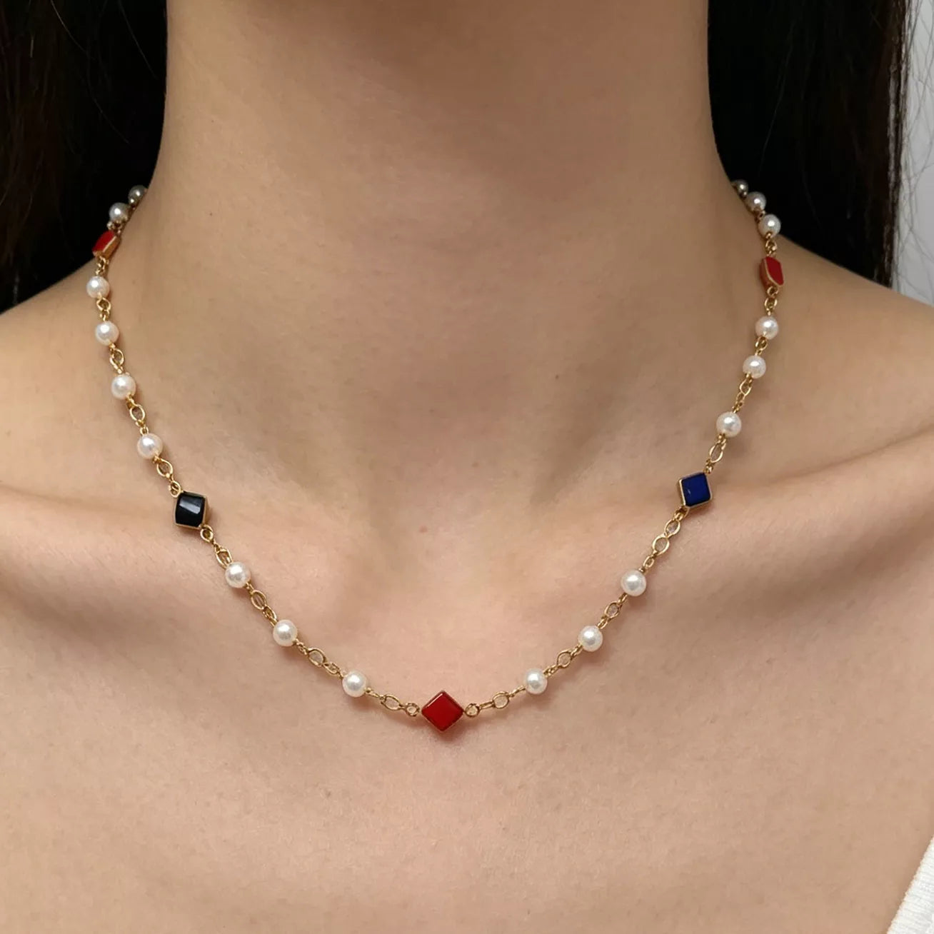 Trendsi 2 Piece Heart Charm Necklace -