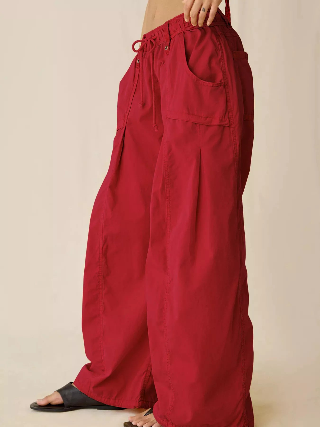 Trendsi High-Waisted Cargo Wide-Leg Pants -