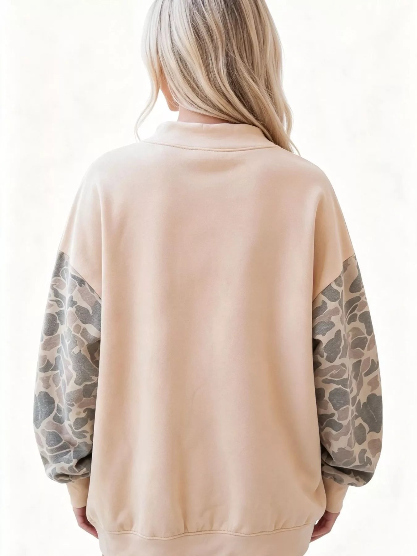 Trendsi Camouflage Long Sleeve Sweatshirt -