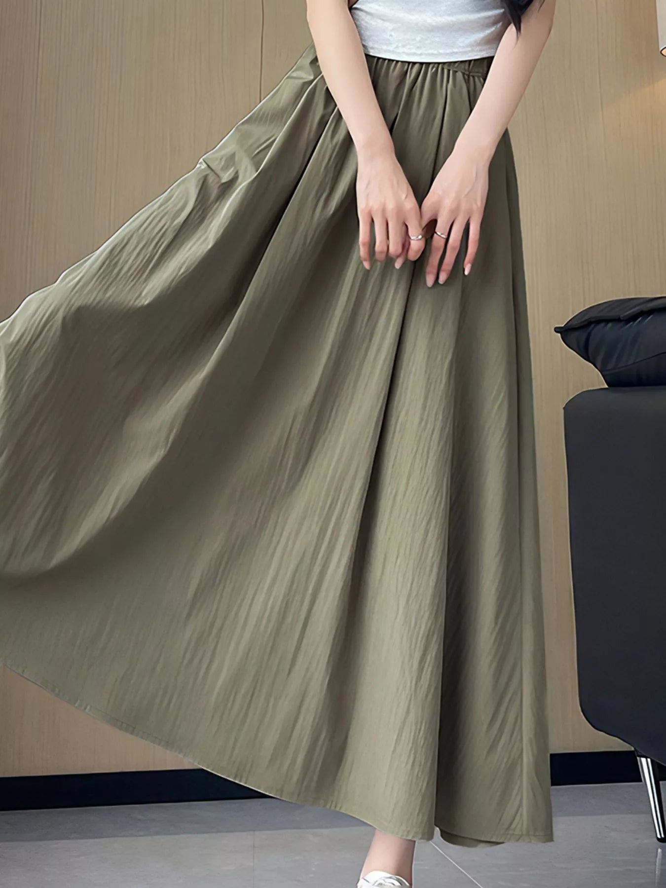 Trendsi Flowy A-Line Maxi Skirt -