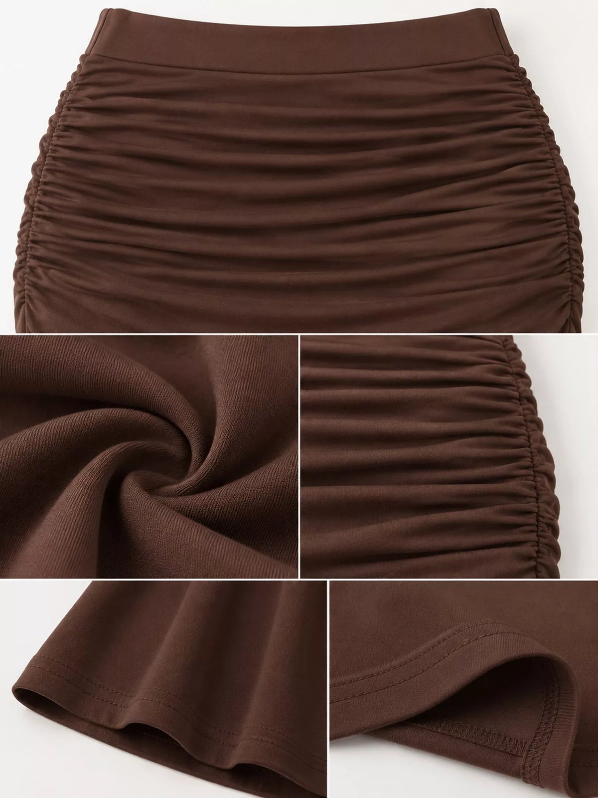 Ruched Maxi Skirt — construction details