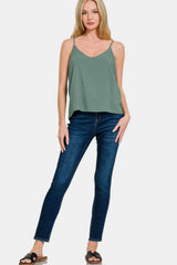Trendsi Zenana Two Layered Spaghetti Strap Cami -