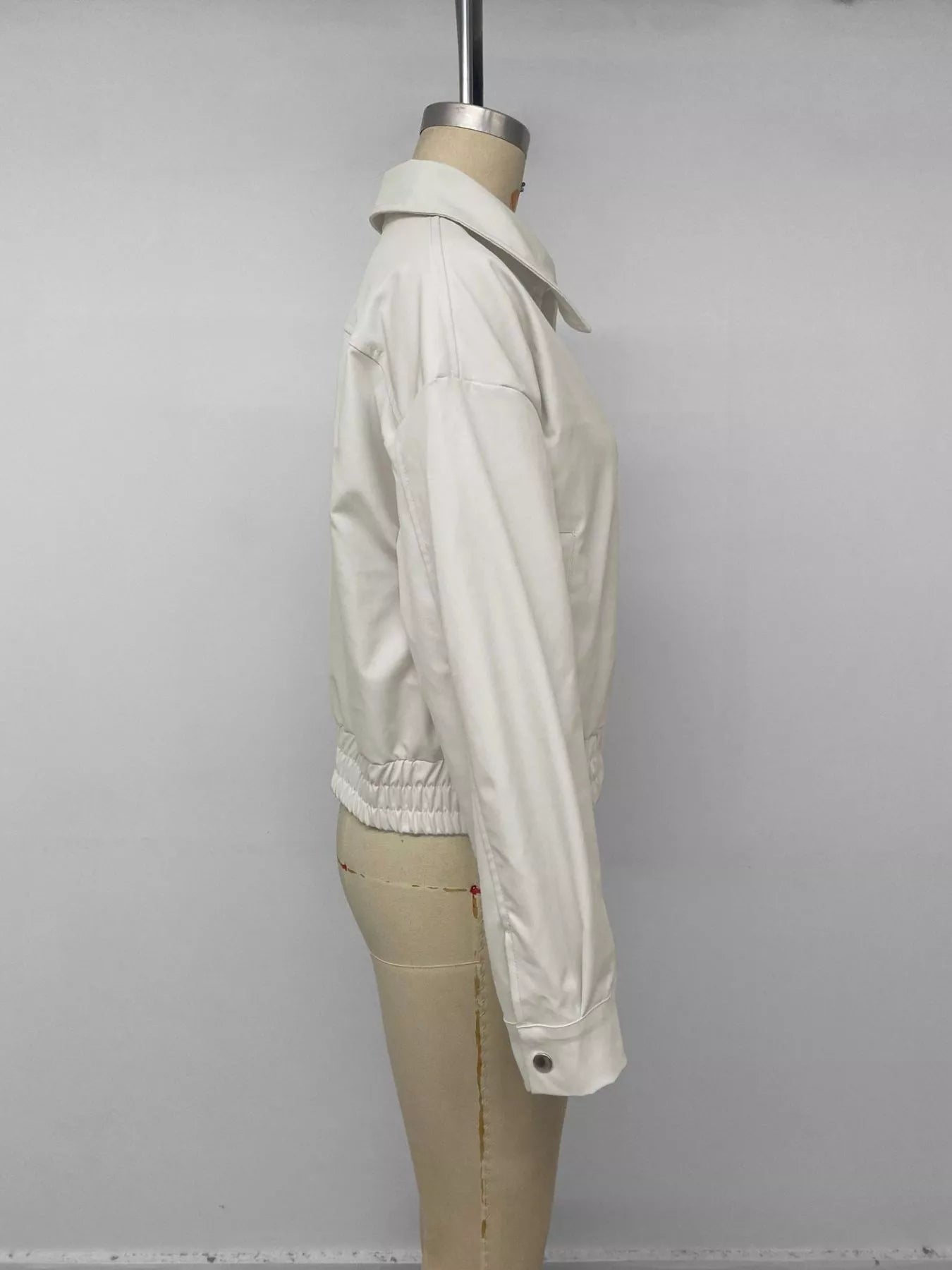 Trendsi Cropped Faux Leather Jacket - Outerwear