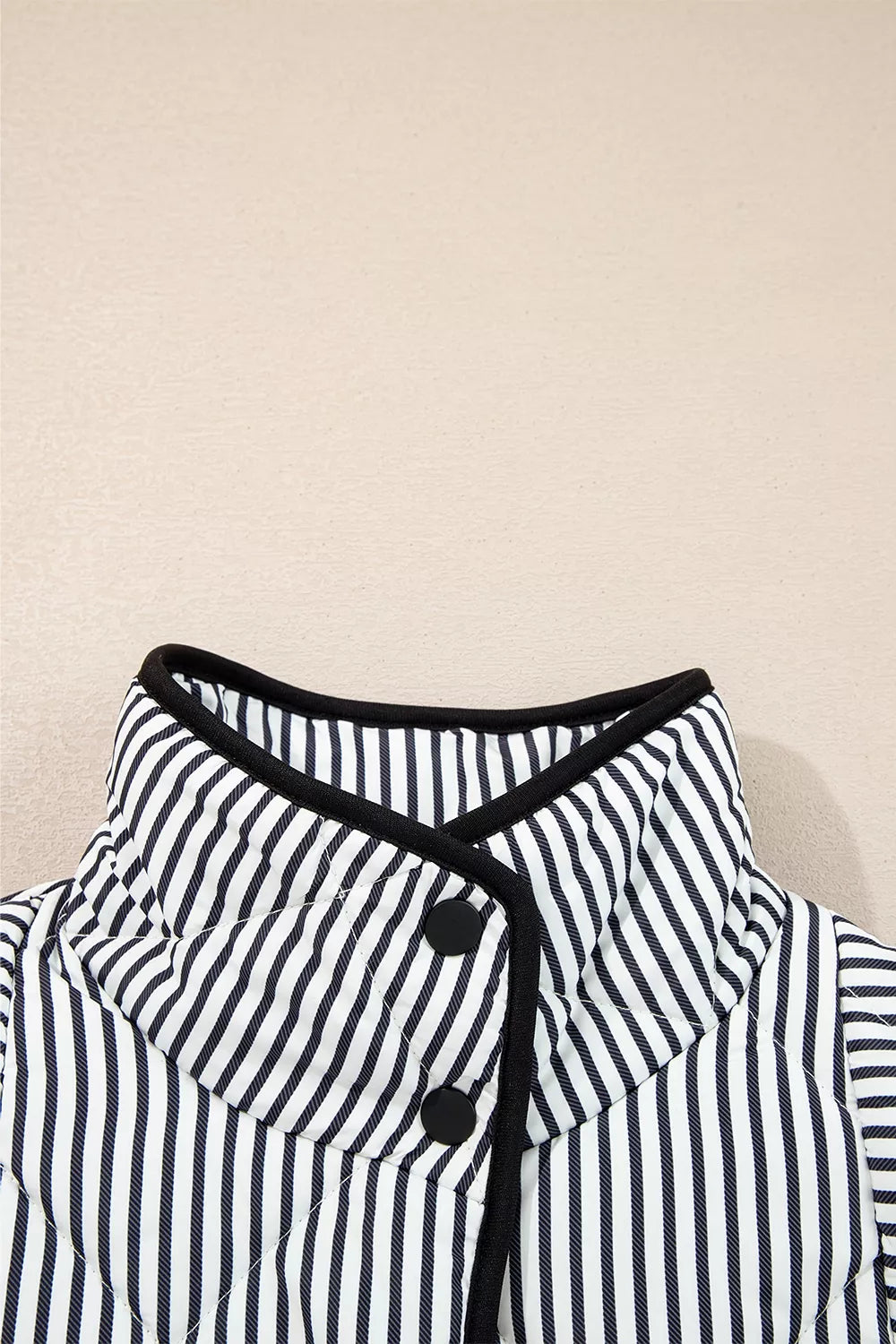 Trendsi Striped Quilted Vest Coat -
