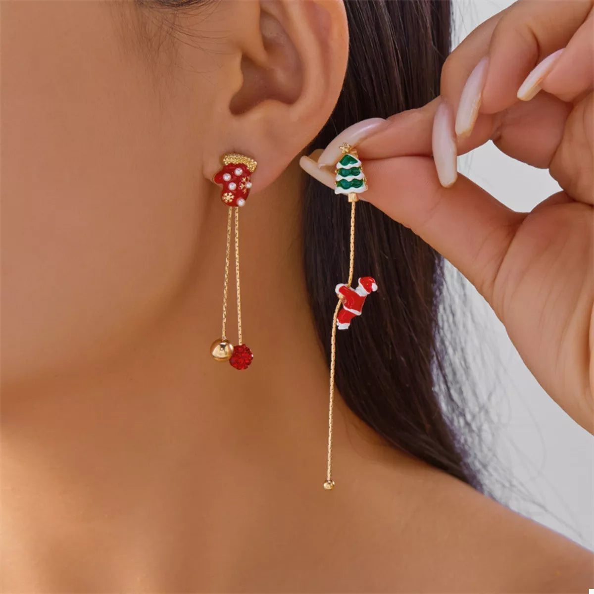 Trendsi Christmas Santa Drop Earrings -