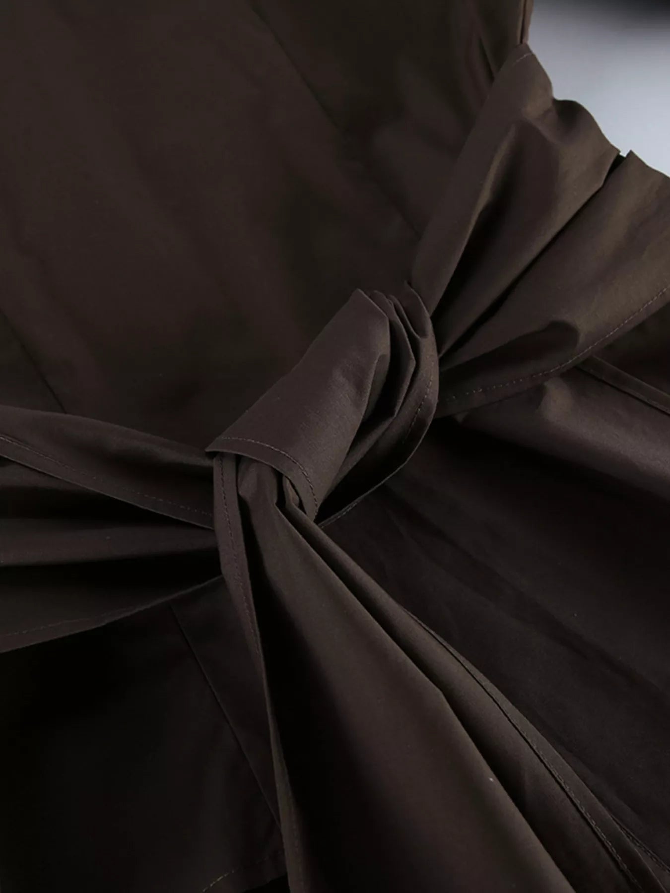 Trendsi Slim-Fit Ruched Waist Shirt -