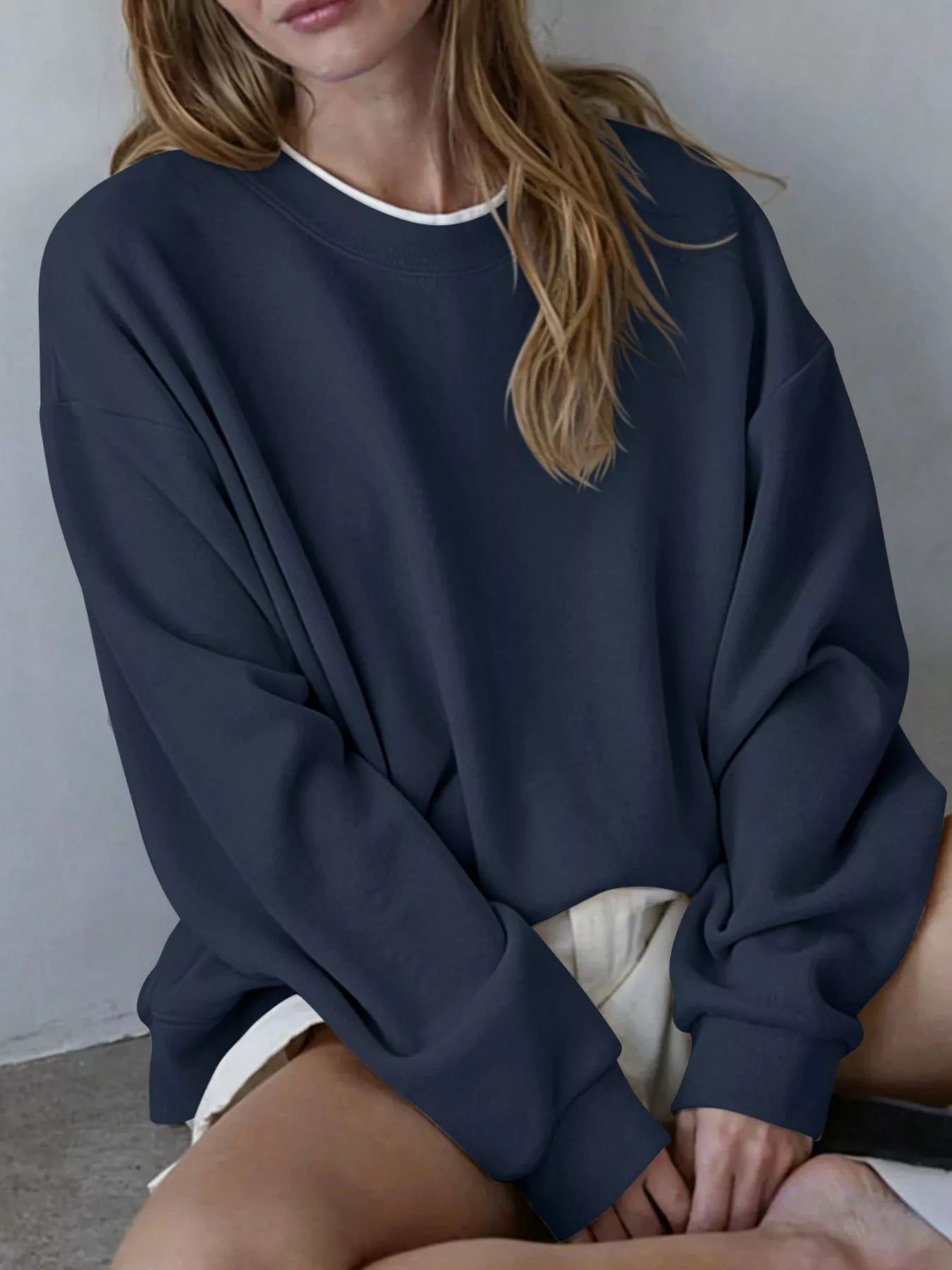 Trendsi Oversized Crew Neck Sweatshirt -