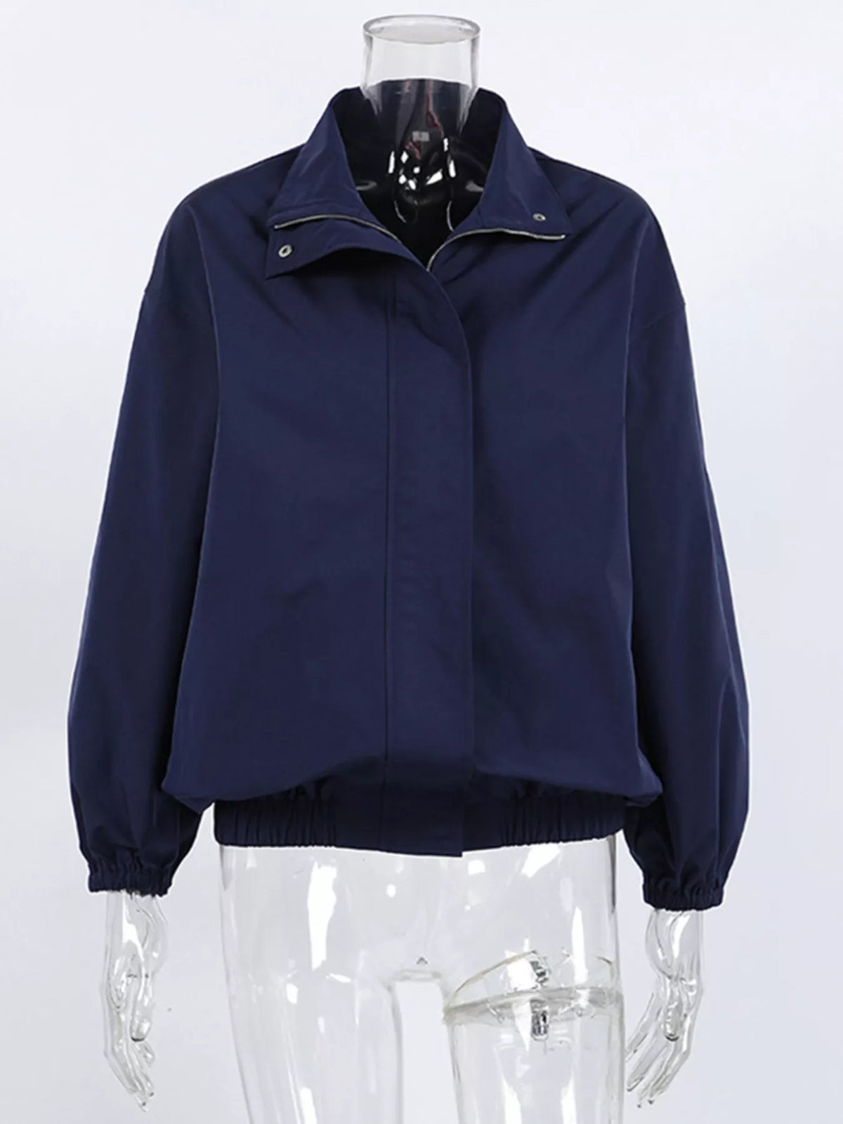 Trendsi Zip Up Dropped Shoulder Jacket -