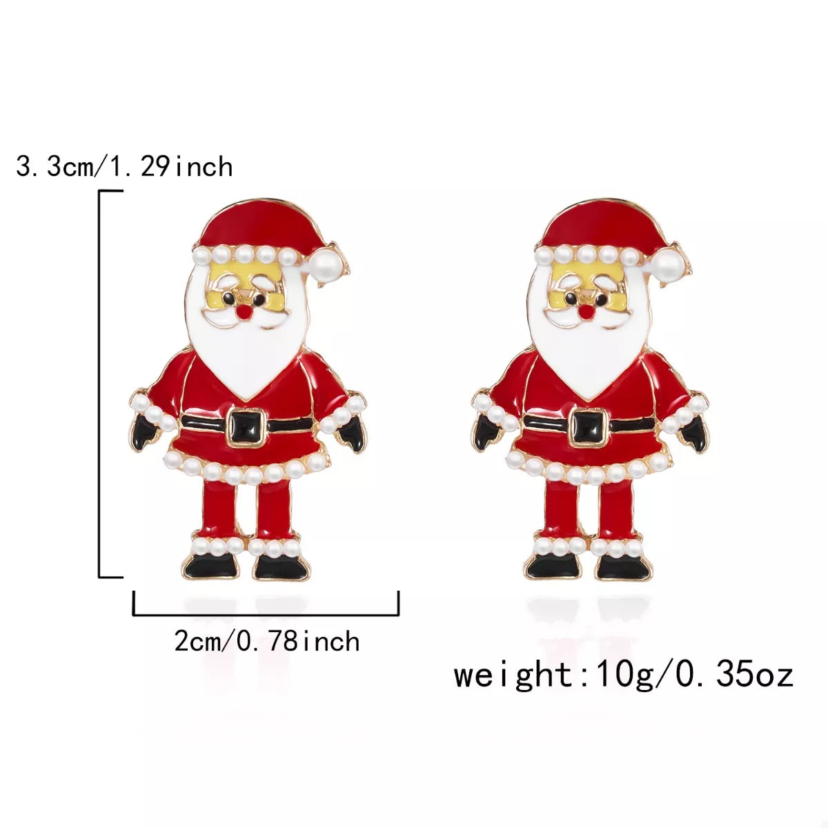 Trendsi Christmas Santa Claus Stud Earrings -