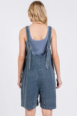 Trendsi Mittoshop Low Scoop Neck Tank Washed French Terry Romper -