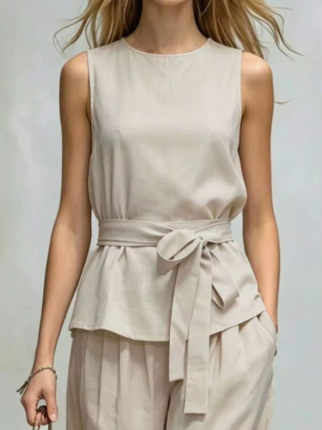 Trendsi Sleeveless Top and Wide-Leg Pants Set -