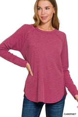 Trendsi Zenana Baby Waffle Long Sleeve Top -