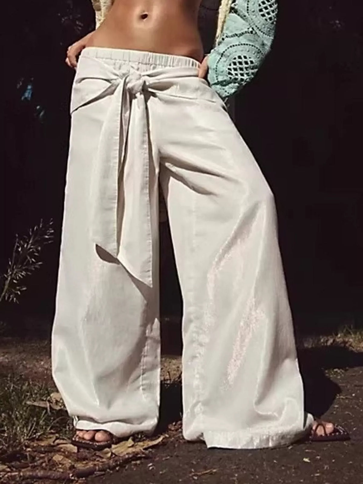 pants, front view on model