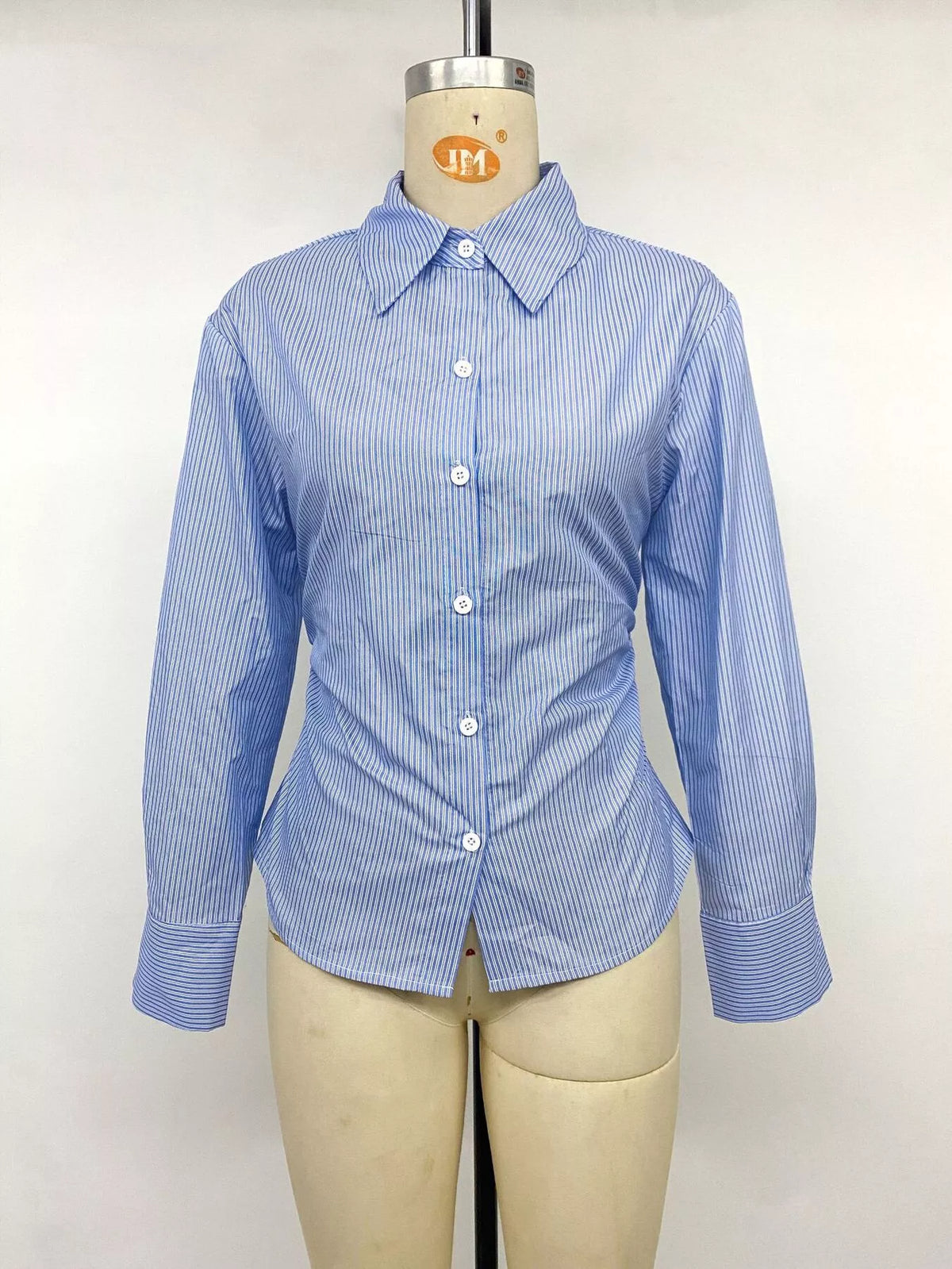 Trendsi Striped Slim-Fit Button-Down Shirt -