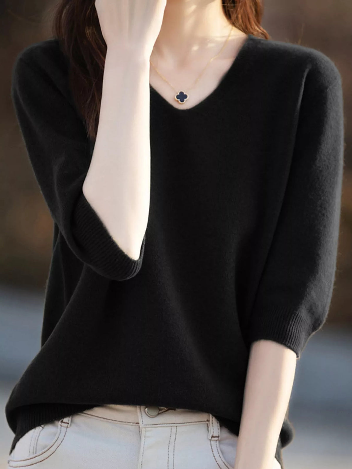 Short-sleeve sweater