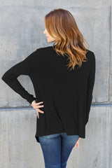 Trendsi Basic Bae Full Size Open Front Long Sleeve Cardigan - Shirts