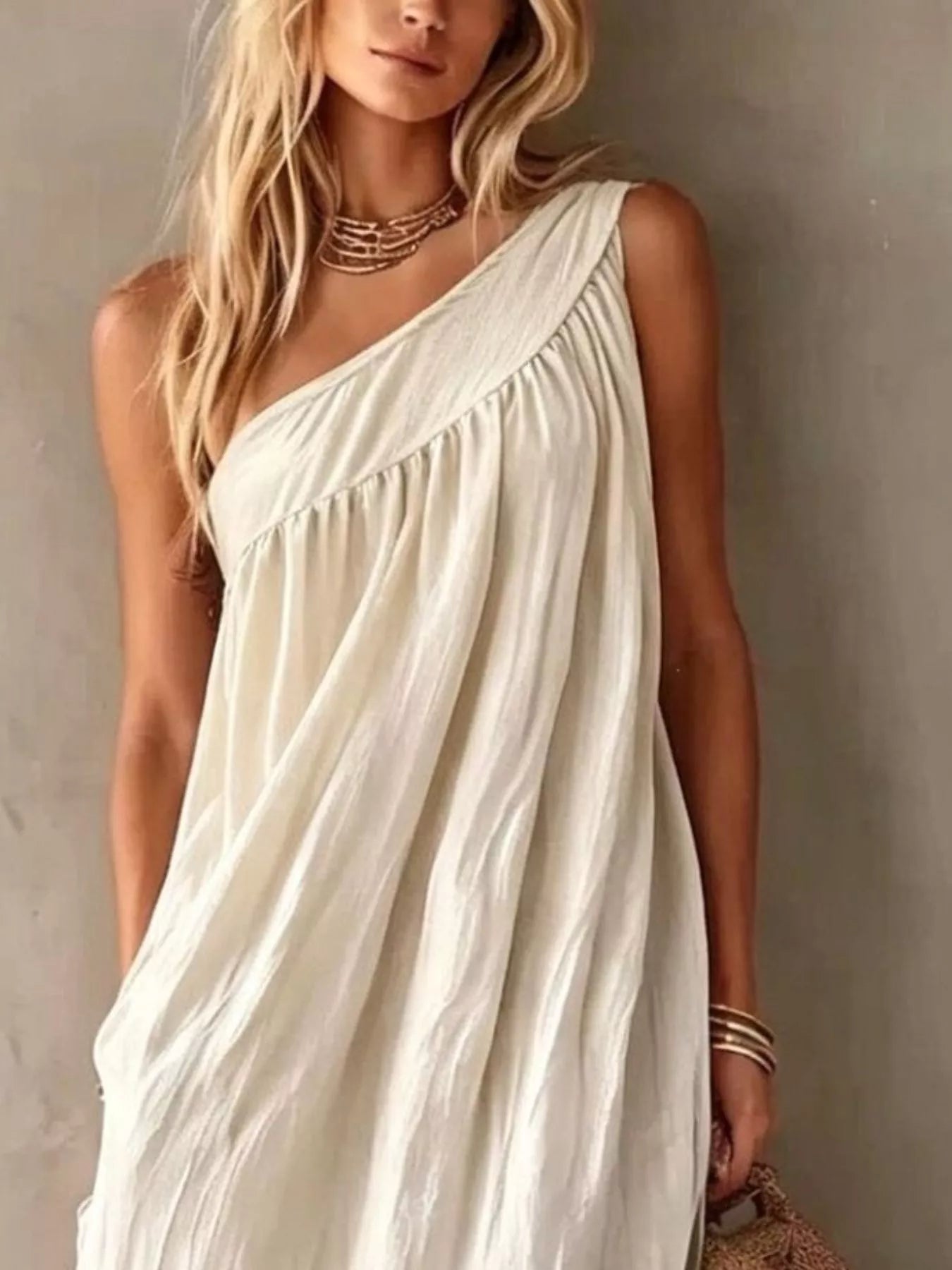 Trendsi Full Size One-Shoulder Maxi Dress Plus Size -