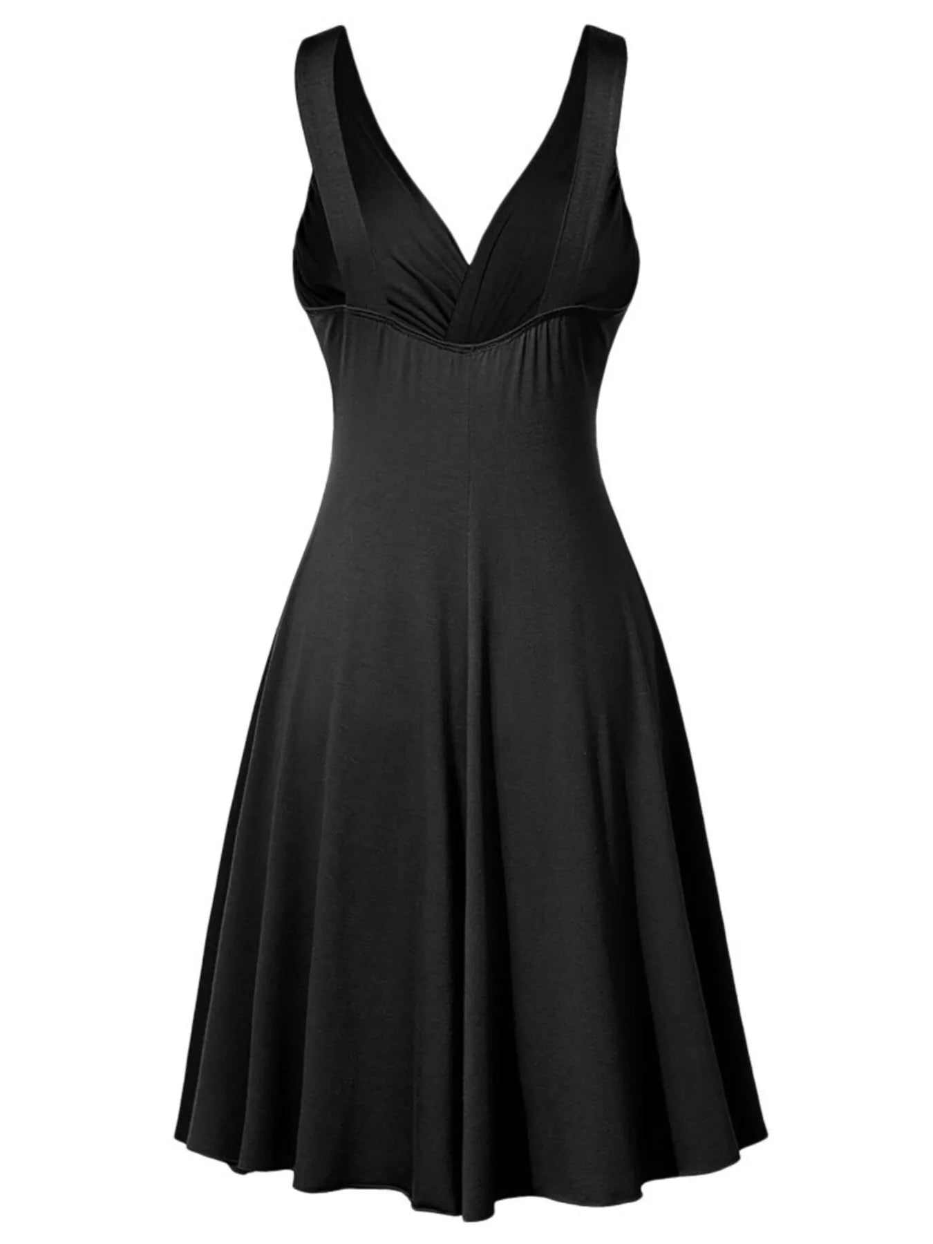 Trendsi Full Size Twisted Sleeveless Ruched Waist A-Line Dress Plus Size -