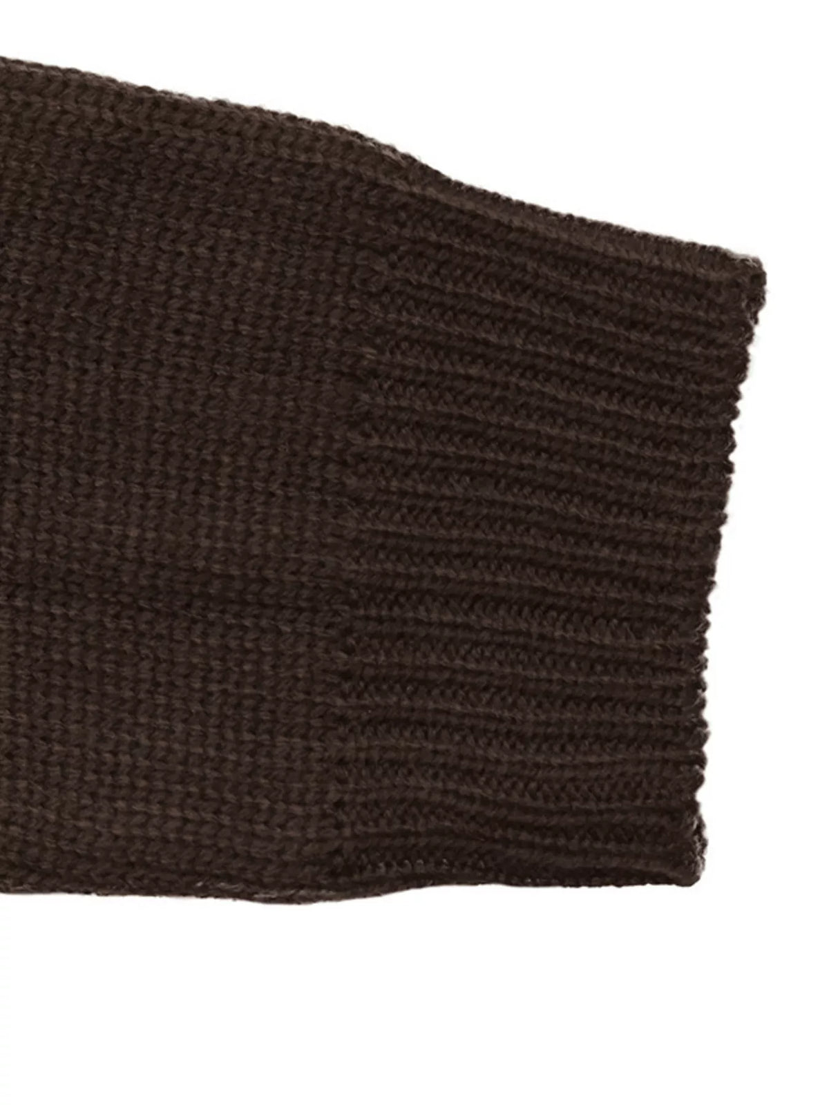 Brown horse zip-up cardigan, ribbed cuff detail