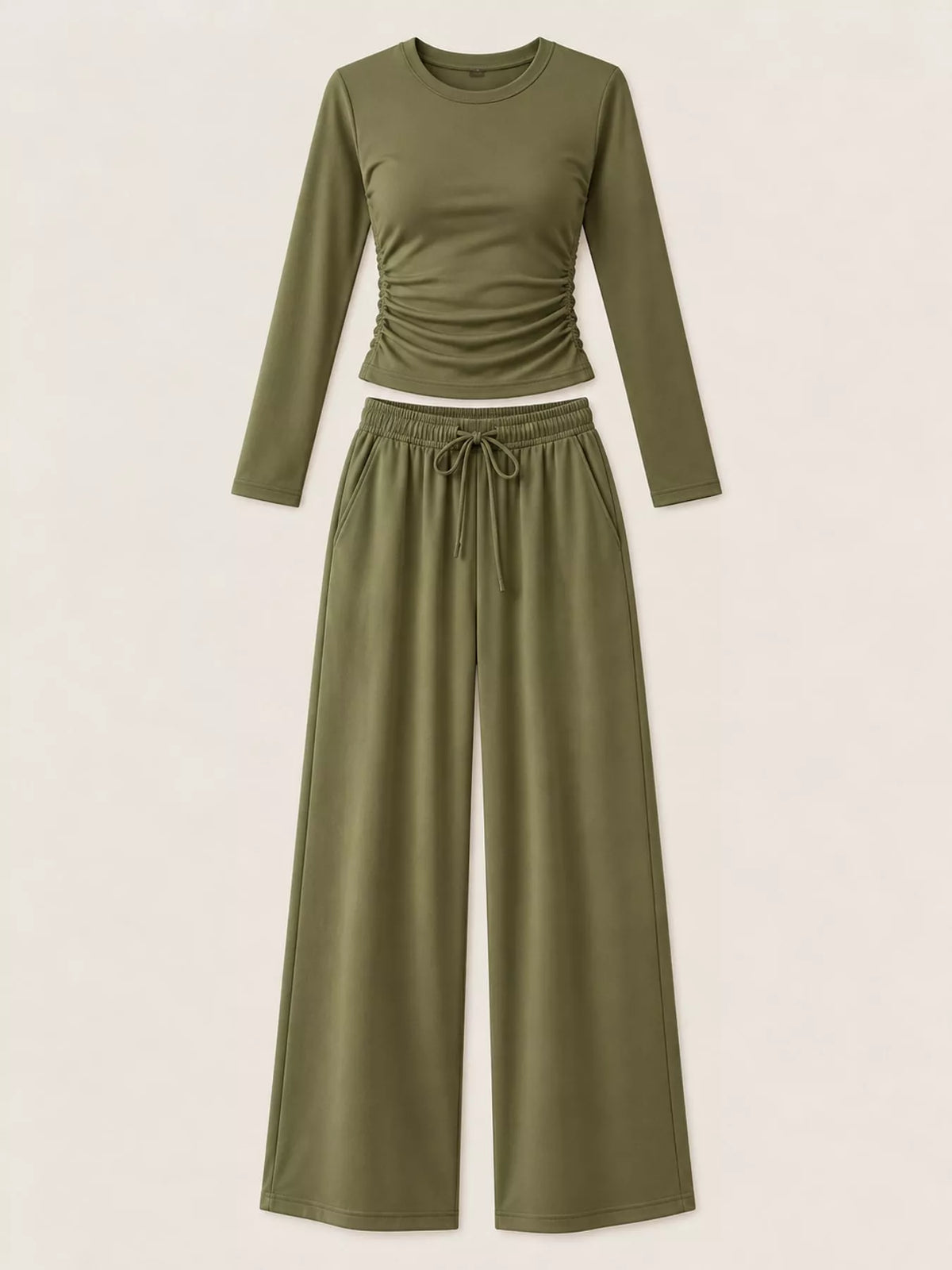 Wide-leg top and pants set, product view