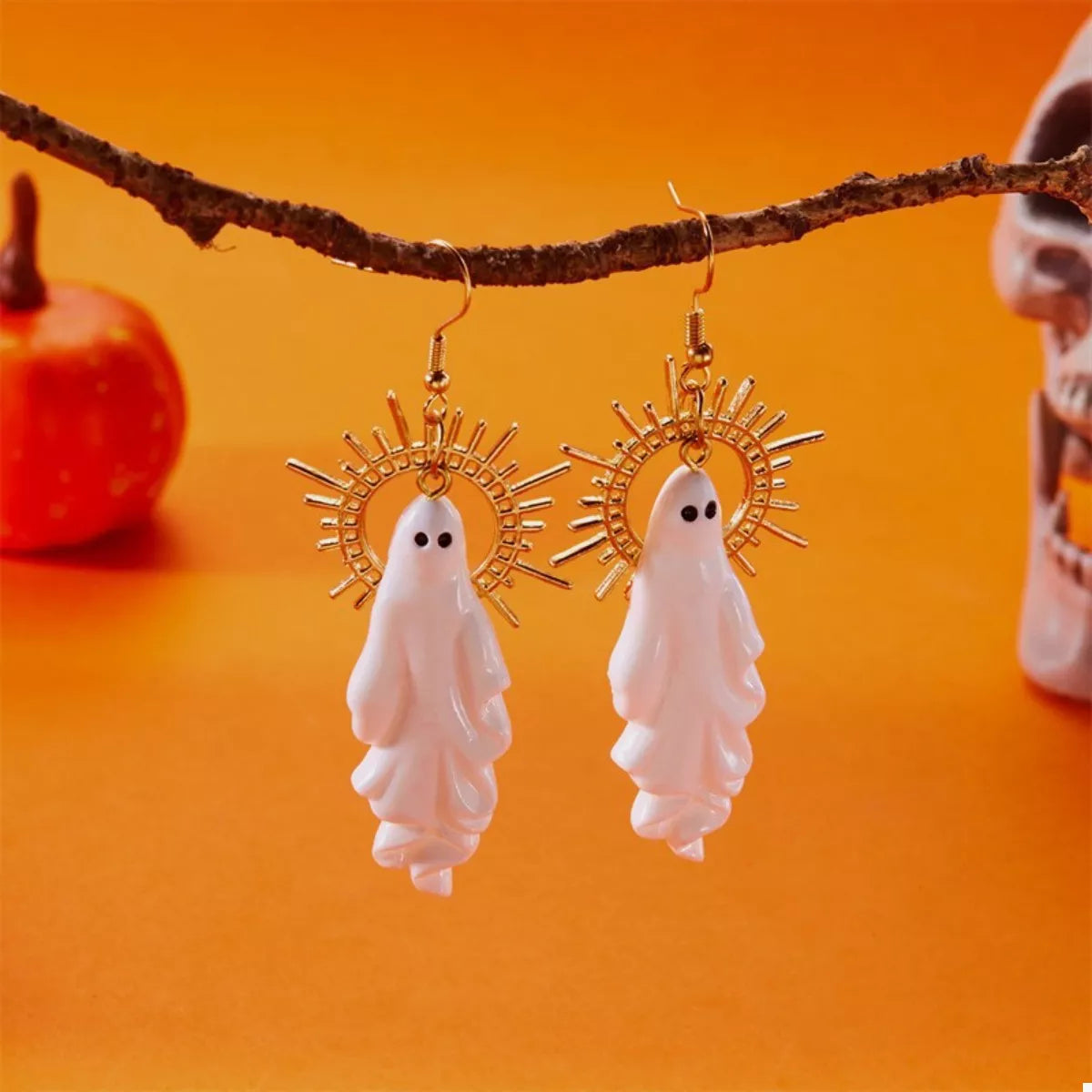 Trendsi Halloween Sunburst Ghost Drop Earrings -