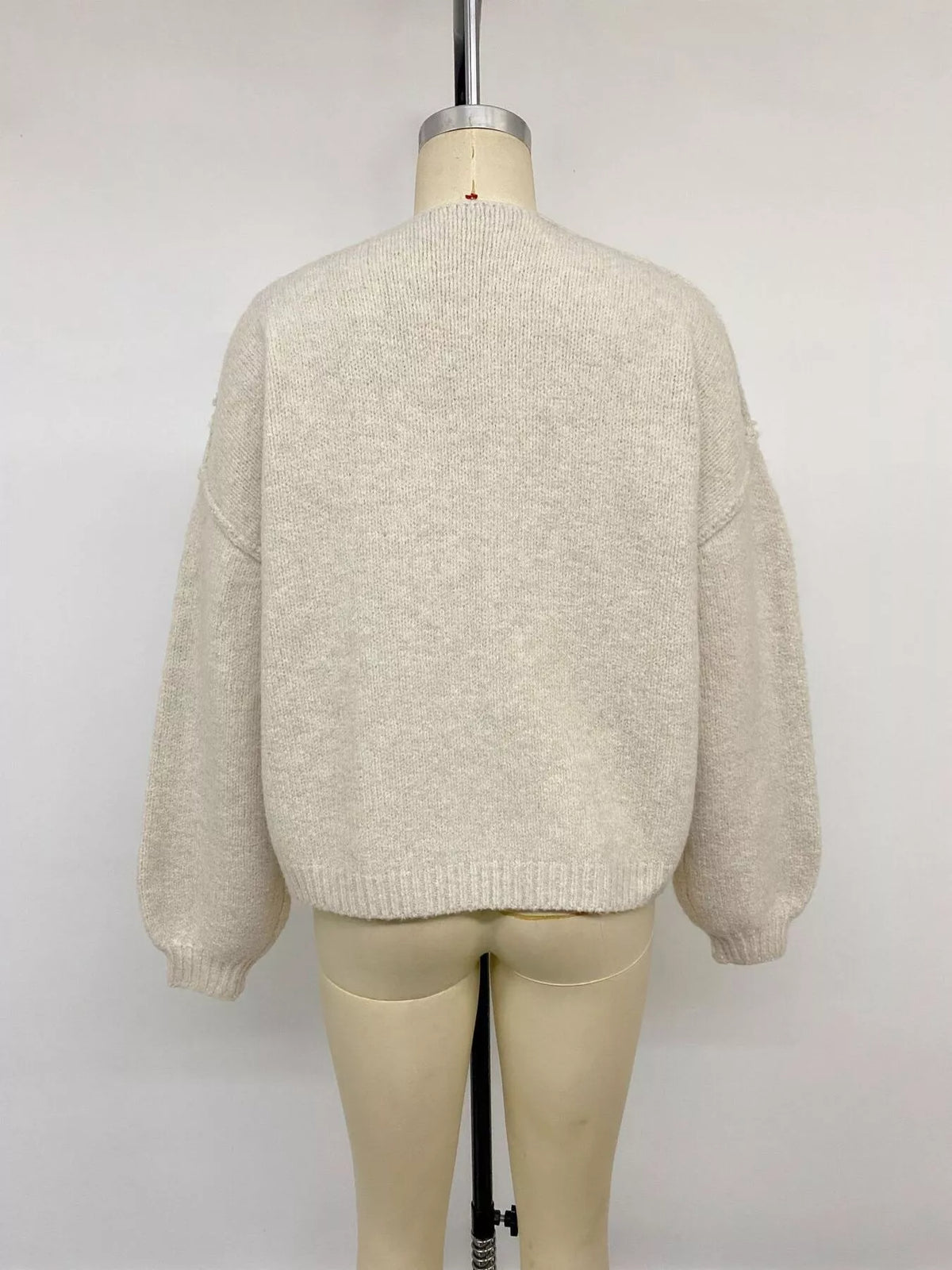 Open front dropped shoulder cardigan