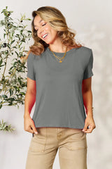 Trendsi Basic Bae Full Size Round Neck Short Sleeve T-Shirt -