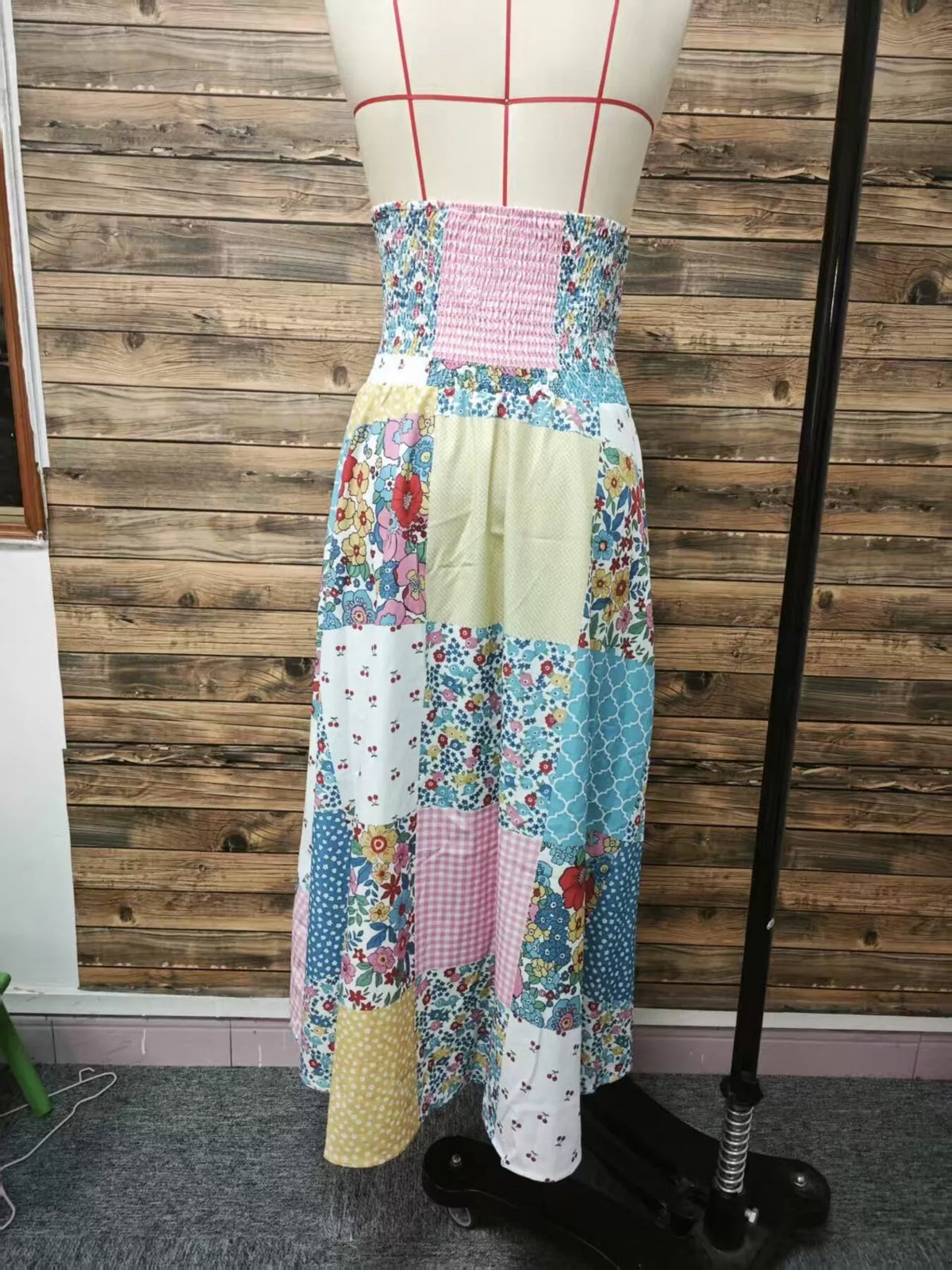 Trendsi Patchwork Floral Maxi Skirt -