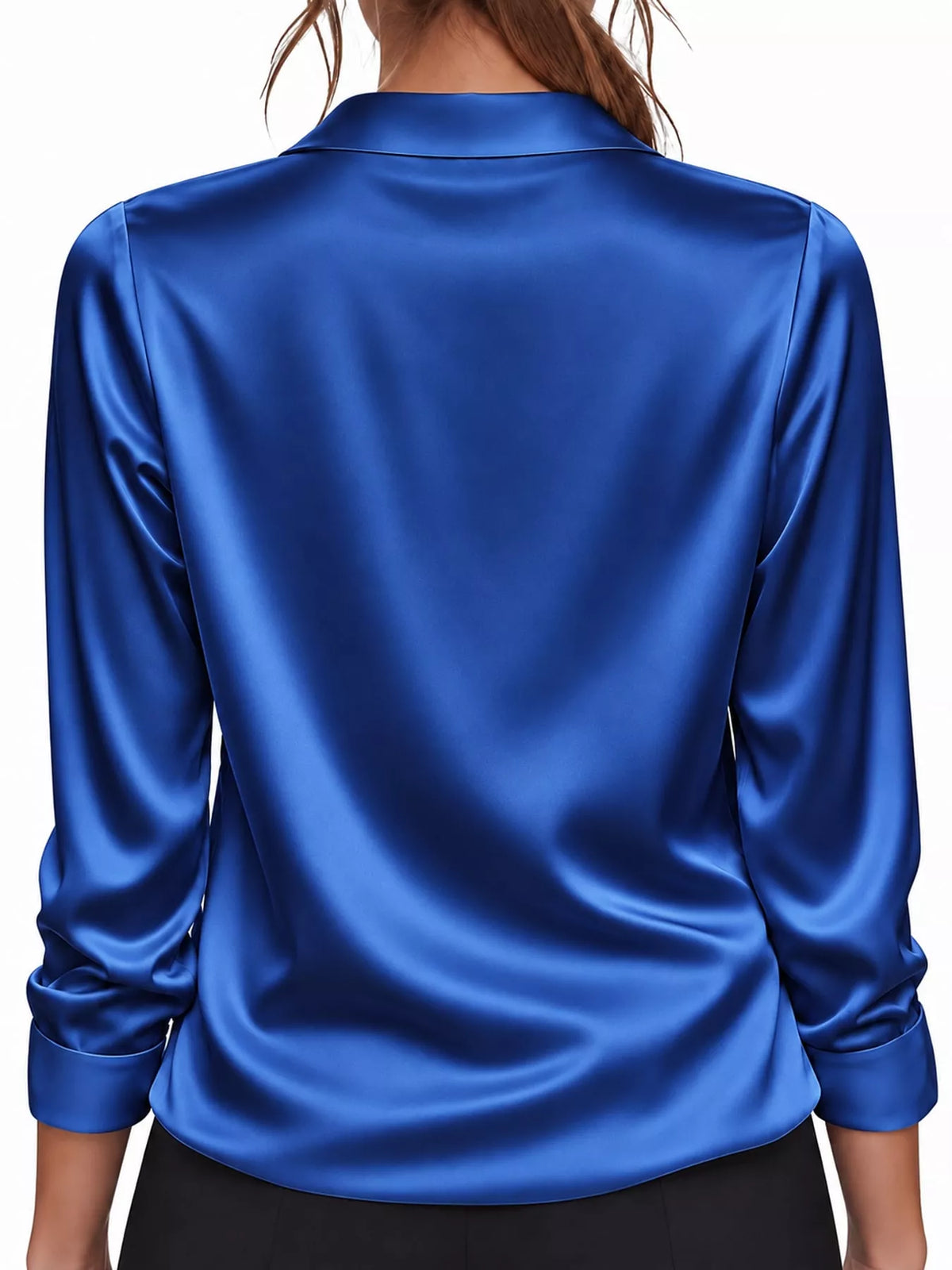 Long-sleeve blouse, back view