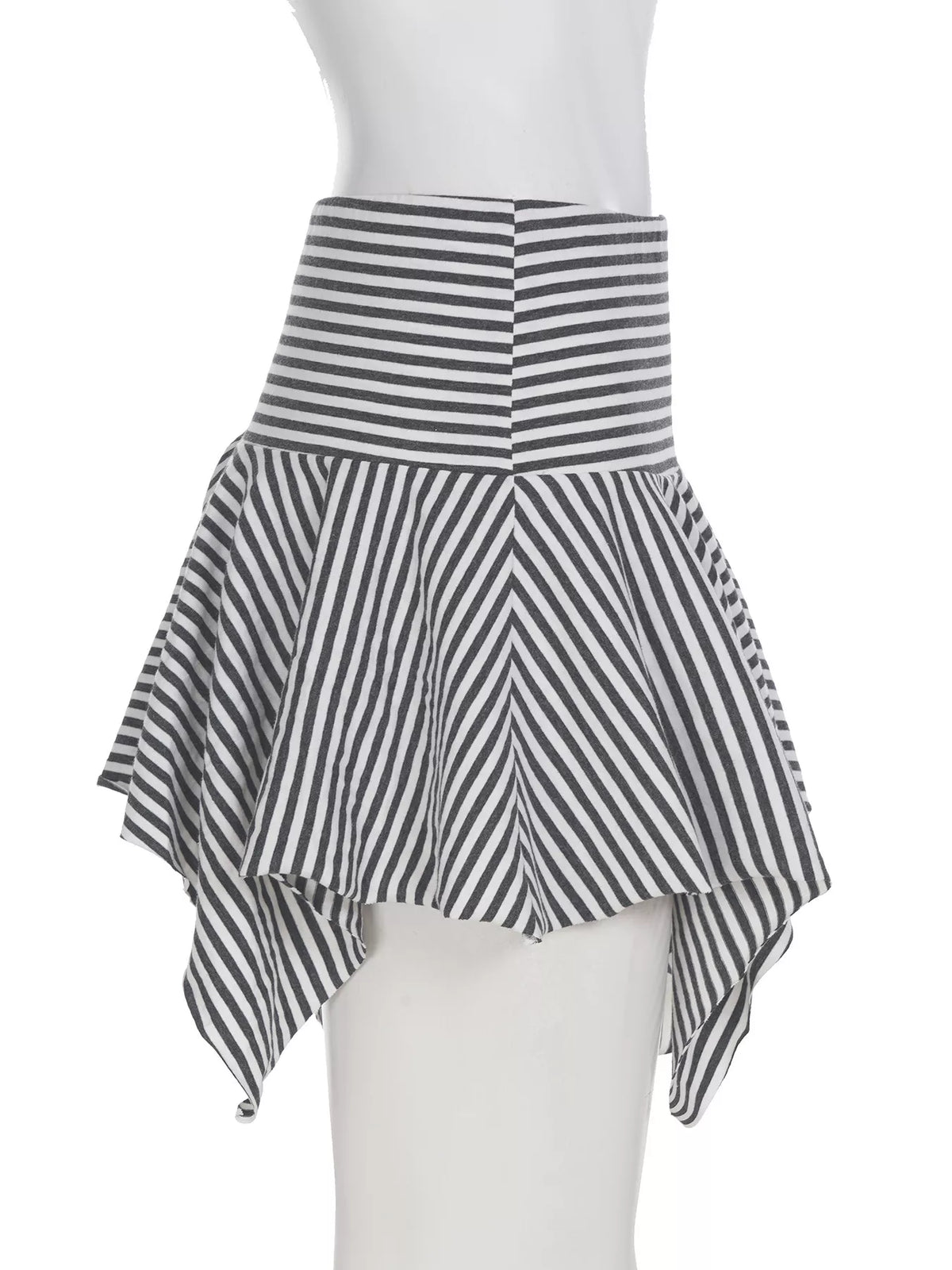 Trendsi Striped Asymmetrical Hem Mini Skirt -