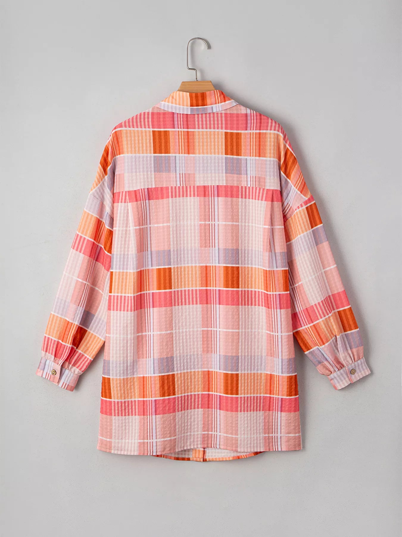 Trendsi Oversized Check Tunic Shirt -