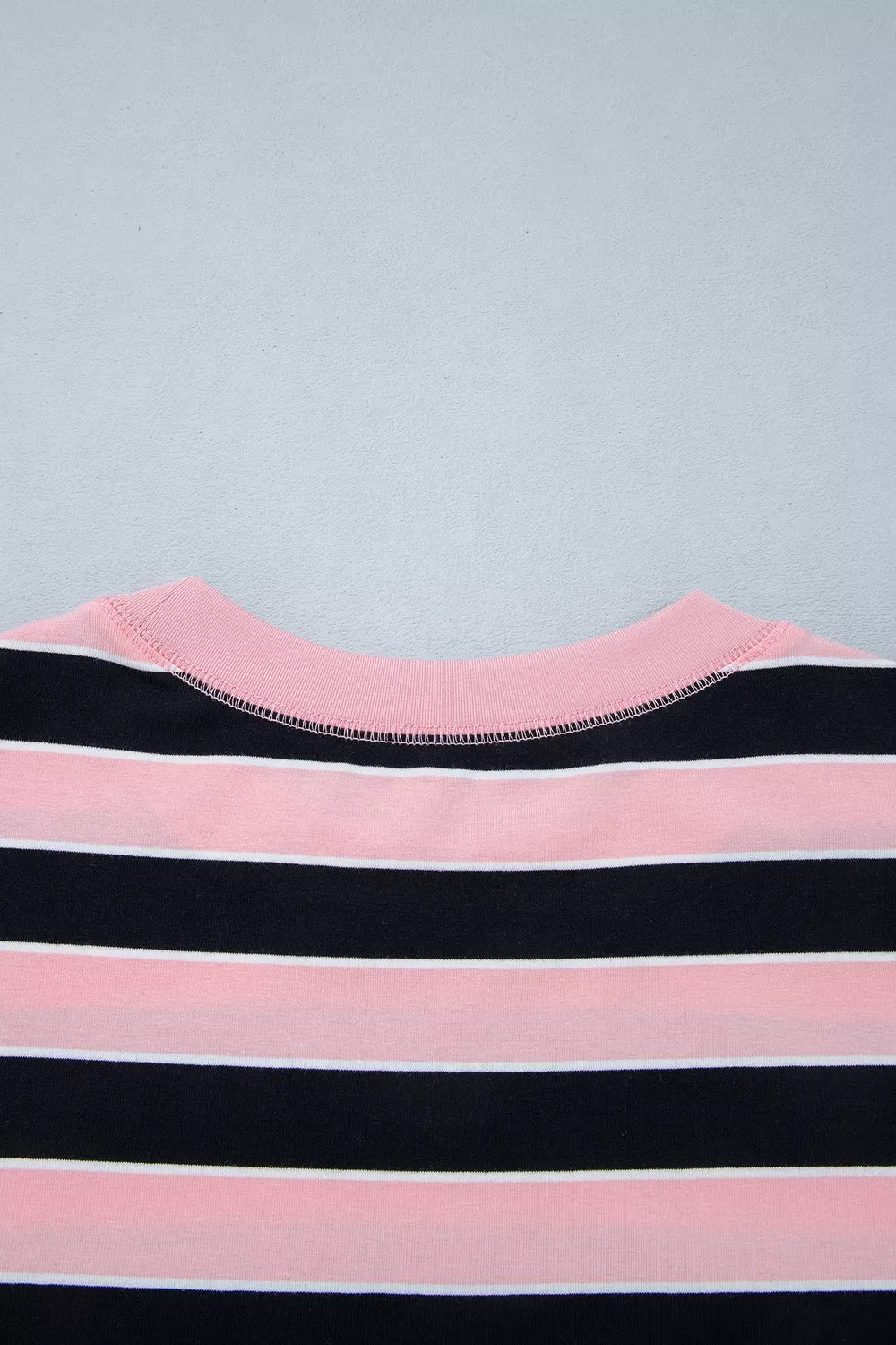 Pink Stripe stripe loose tee and pants two piece set