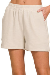 Trendsi Zenana Cotton Slub Short Pants -