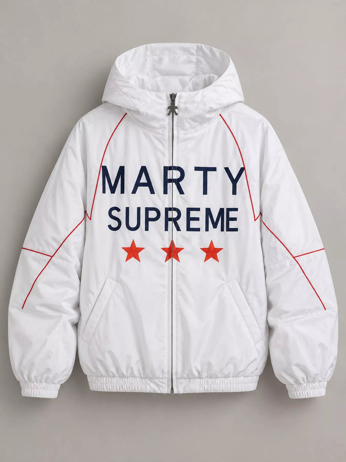 Letter Graphic Color-Block Jacket — garment front