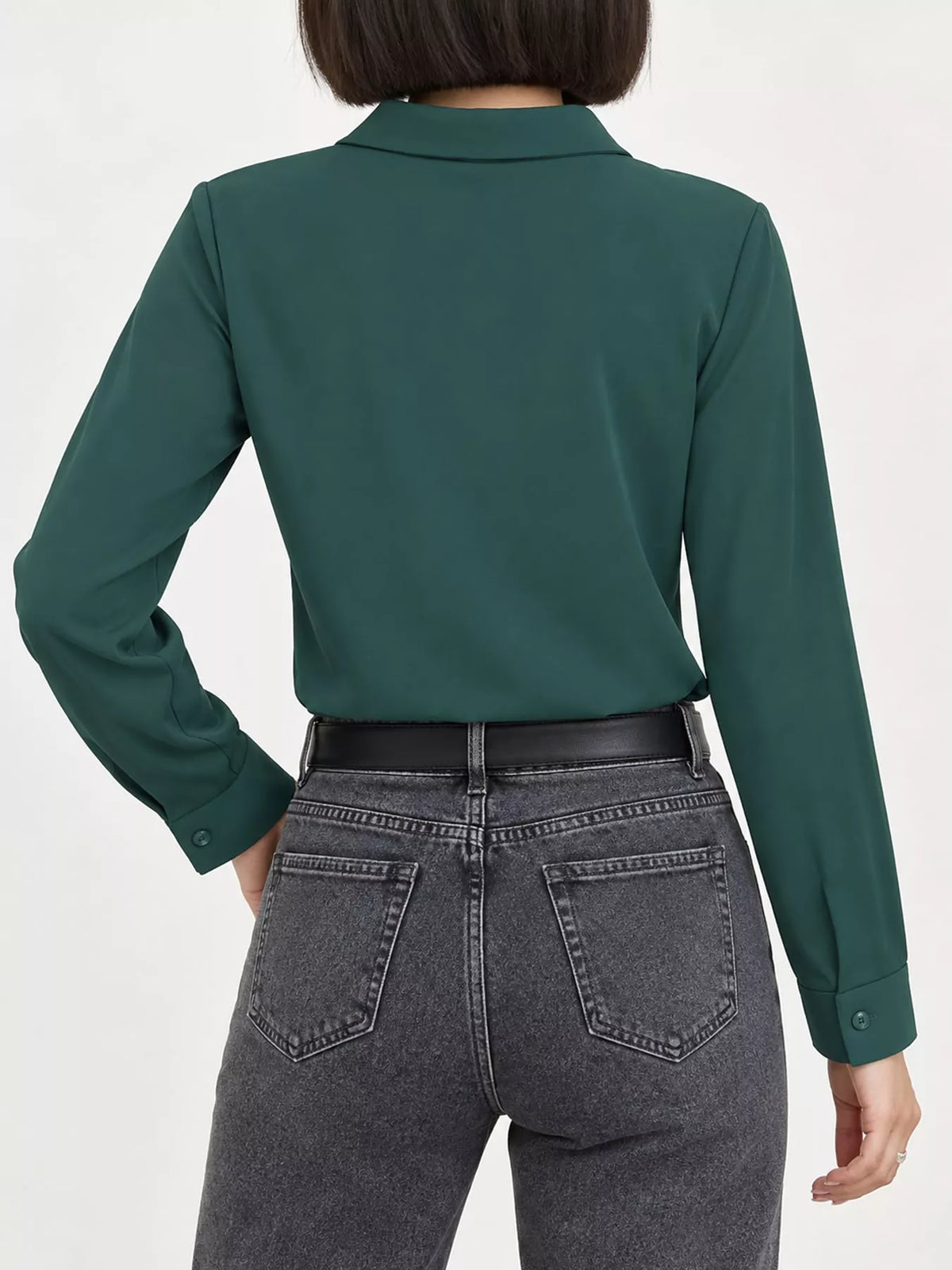 Button-up shirt, dark green back