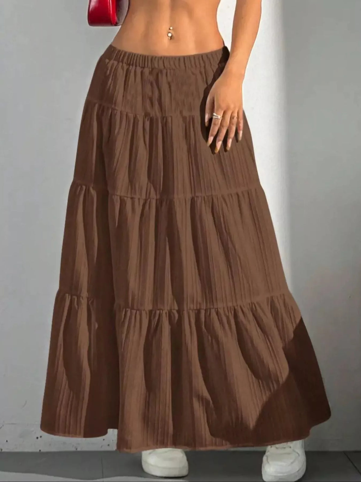Trendsi Flowy Tiered Maxi Skirt -