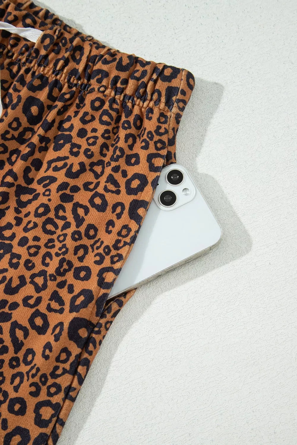 Trendsi Leopard Print Long Sleeve Top Relaxed Pant Set -