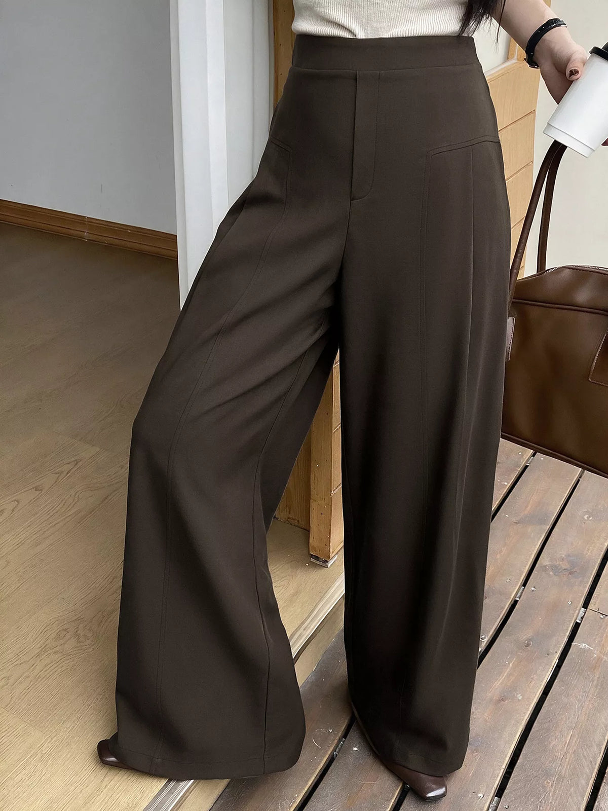 Trendsi High-Waisted Wide-Leg Pants -