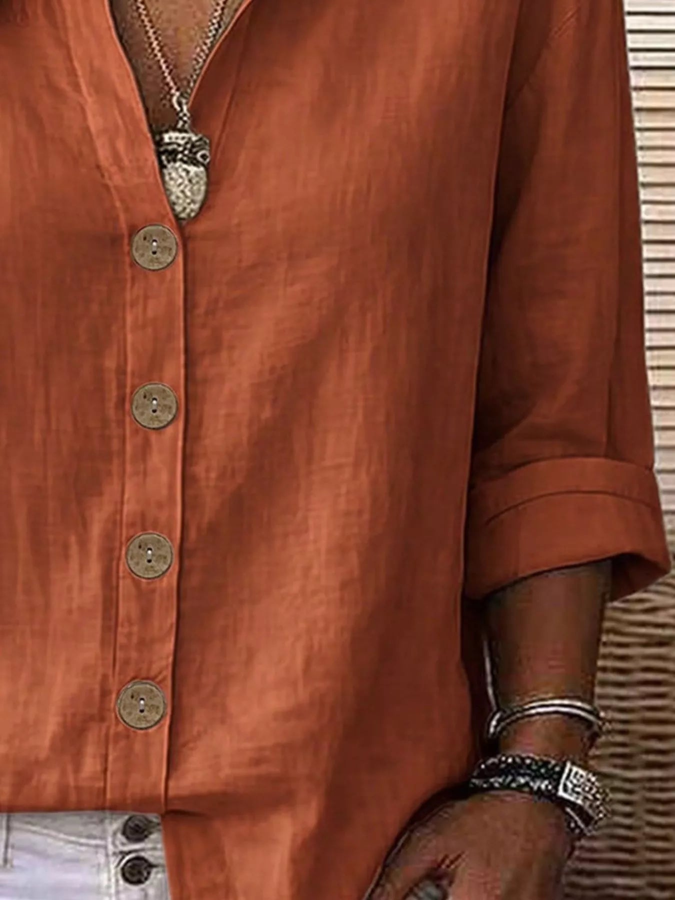 Trendsi Button Up Long Sleeve Shirt -