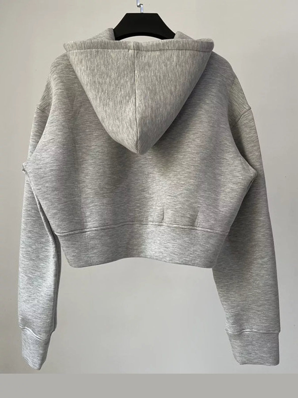Cropped Zip-Up Hoodie — back view