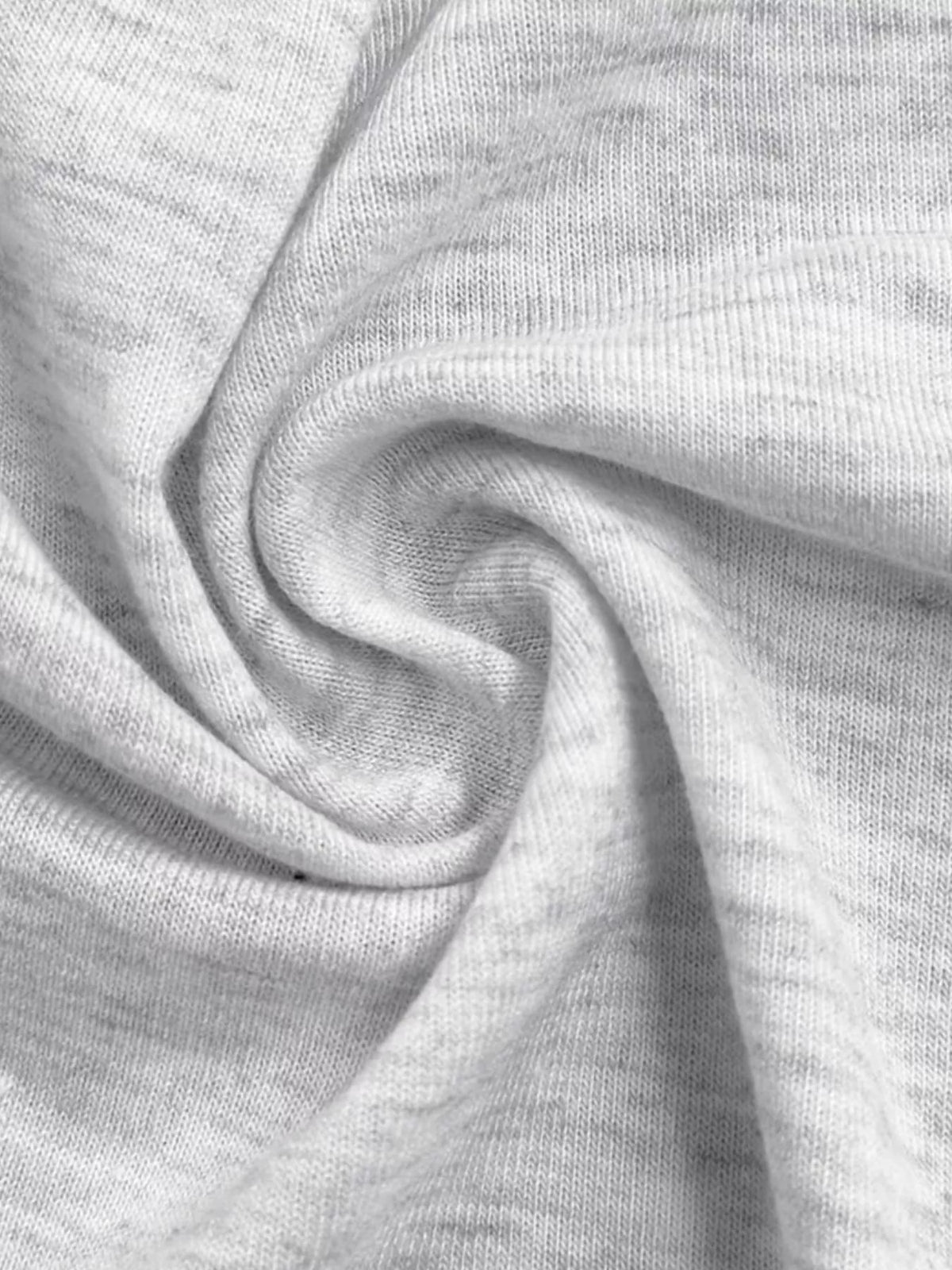 Off-Shoulder Striped Long Sleeve Top and Wide Leg Pants Set, detail view in light gray