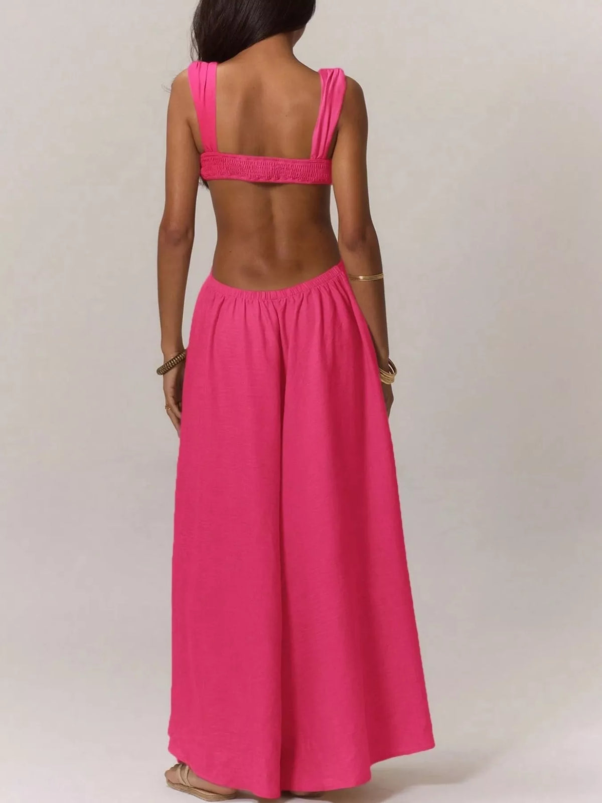 Cutout jumpsuit, pink back