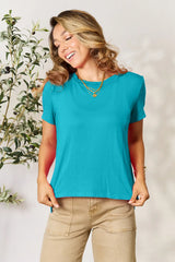 Trendsi Basic Bae Full Size Round Neck Short Sleeve T-Shirt Plus Size -