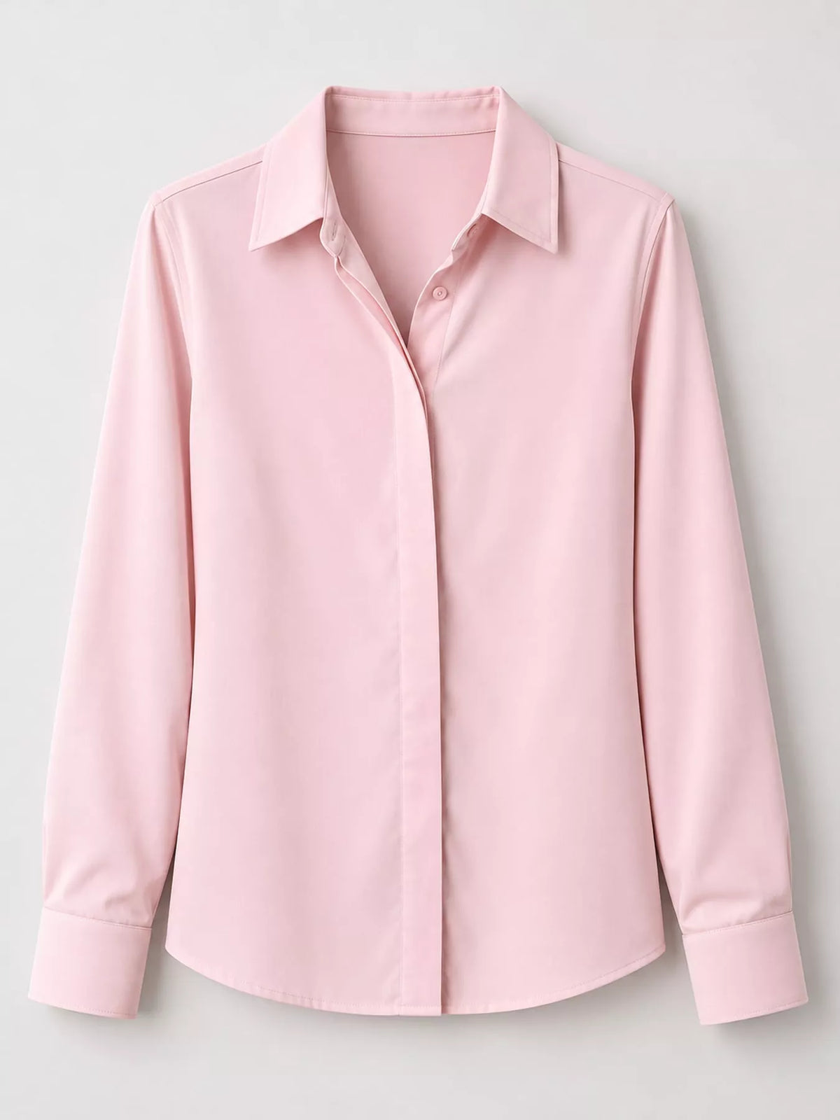 Button-up shirt, pink hanging front