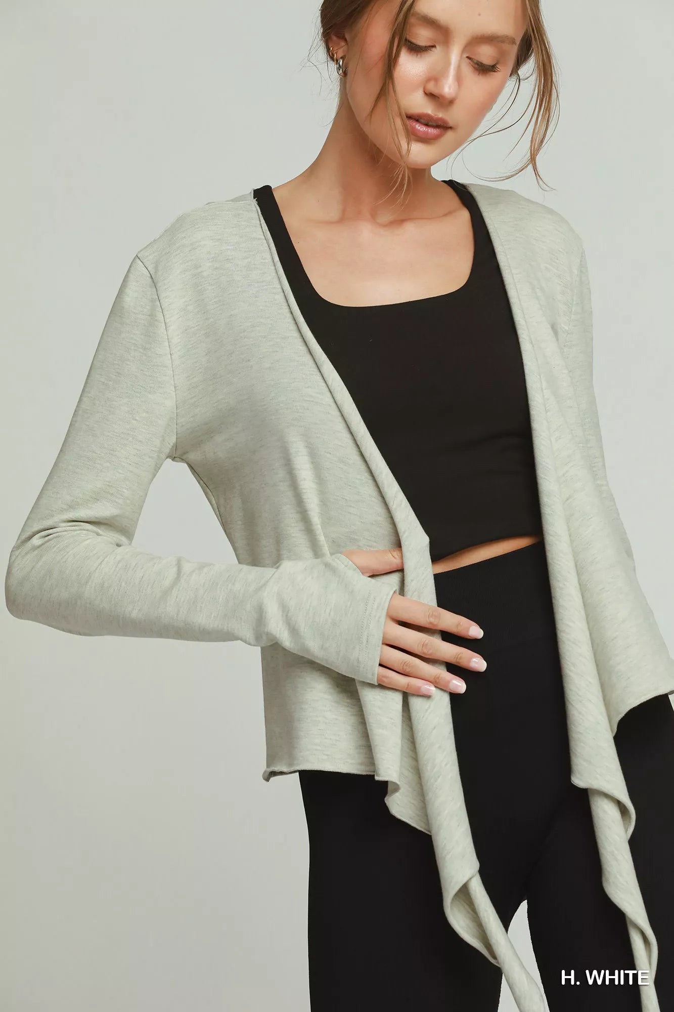 Trendsi Umgee Cotton Viscose Long Sleeve Wrap Cardigan - Shirts