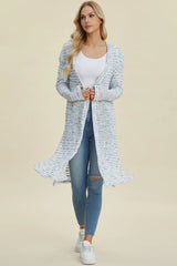 Trendsi Double Take Full Size Open Front Longline Cardigan -