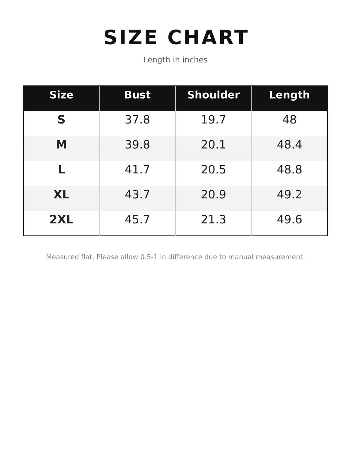 Round neck short sleeve midi dress, size and measurement chart