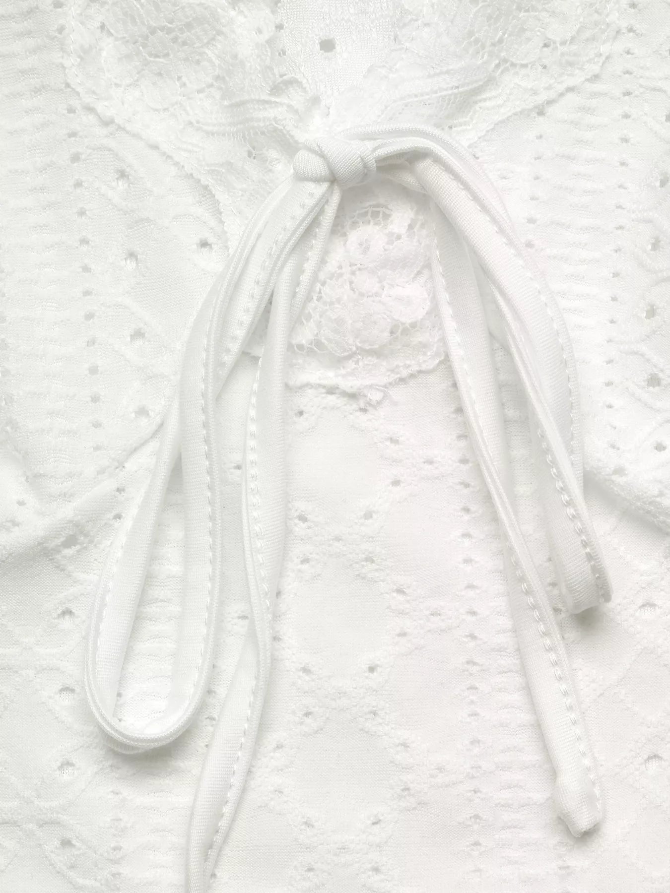 Trendsi Eyelet V-Neck Long Sleeve T-Shirt -