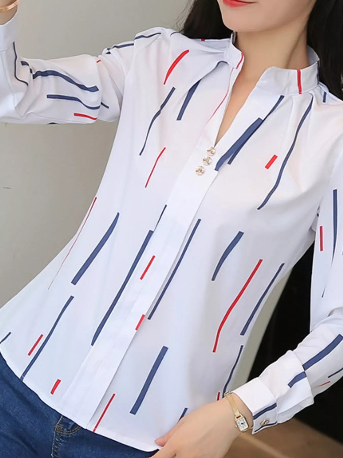Split neck long sleeve shirt, construction and design details