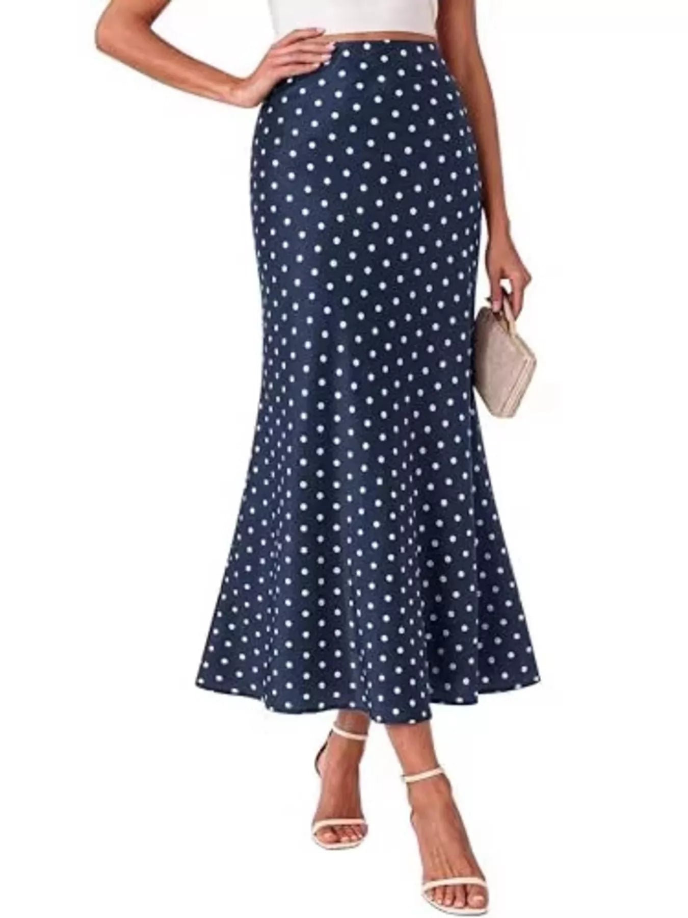 Trendsi High-Waisted Mermaid Midi Skirt -